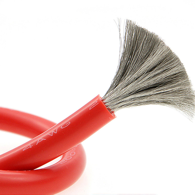 Flexible Silicone Cable 5000/ 0.08 4AWG Tinned Copper Conductor Silicone Rubber Wire