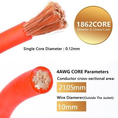 Heat Resistant Soft Flexible Silicone Cable 4 AWG Multipurpose
