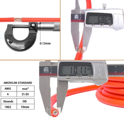 Heat Resistant Soft Flexible Silicone Cable 4 AWG Multipurpose