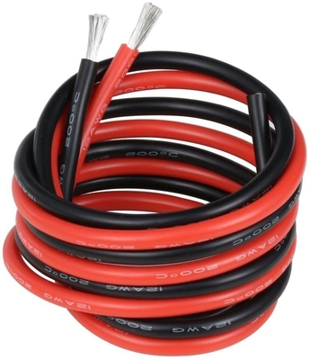 Soft / Flexible 10 Gauge Tinned Copper Wire Silicone Rubber Insulated Wire