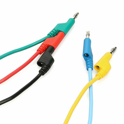 1000V Banana Plug Multimeter Test Leads Multicolor Tinned Copper