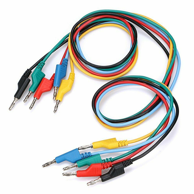 1000V Banana Plug Multimeter Test Leads Multicolor Tinned Copper