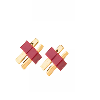 Durable T Plug Deans RC Battery Connectors Nontoxic Red Color