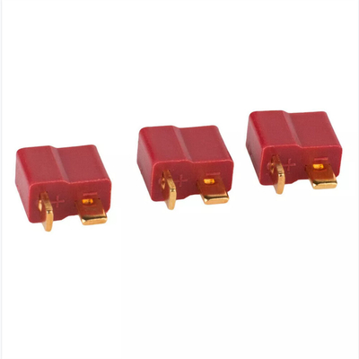 Durable T Plug Deans RC Battery Connectors Nontoxic Red Color