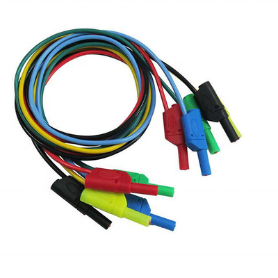 Silicone Rubber Multimeter Test Leads Multicolor 32A With Banana Plug