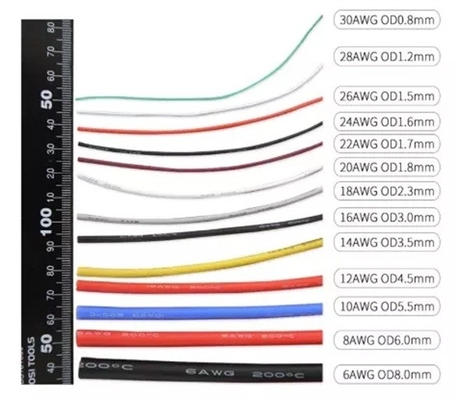 600V 4 - 28 AWG Silicone Rubber Cable Super Flexible High Temperature Silicone Wire