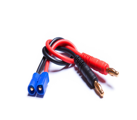14awg 30cm RC Charger Leads 4mm Banana Male Plugs To EC3 Male Connector Adapter