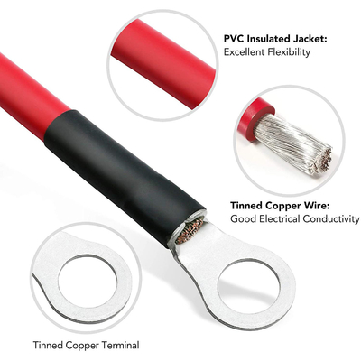 95mm2 120mm2 Industrial Truck Inverter To DC Positive Tinned Traction Battery Storage System Terminal Cable With Lugs