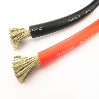 Flexible Silicone Cable 5000/ 0.08 4AWG Tinned Copper Conductor Silicone Rubber Wire