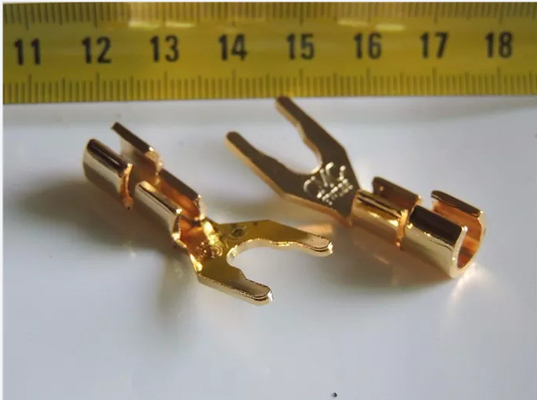 24K Y Spade Nakamichi Banana Plugs Connector For Speaker Cable Wire