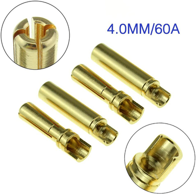 RoHS Gold Plated Banana Plug Connectors 4/5mm Durable For RC ESC