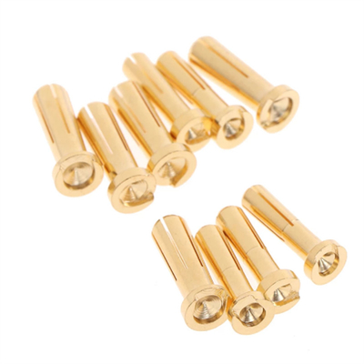 4/5mm Bullet Banana Plug Connector Male Female Gold Plated For RC Battery Part
